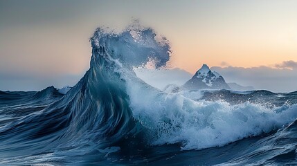 A photo of an ocean wave with the water forming into a shape resembling K2
