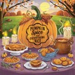 Pumpkin Spice and Everything Nice: A Whimsical Autumn Feast Illustration.