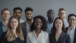 © GraphicXpert11 - A group of millennial professionals gathers for a headshot portrait, each person exuding confidence and positivity as they look directly at the camera, captured in stunning detail by an\