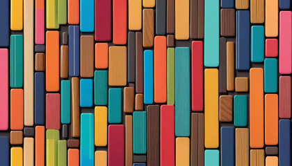 Wall Mural - illustration color can pattern straight fills used technology background wallpaper created seamless bar art abstract graphic print colourful ornament doodle repetition simple trendy design decorative