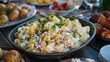 At midsummer parties it is a customary delight to indulge in Swedish potato salad