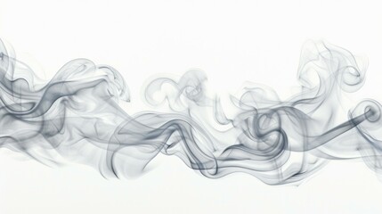 Wall Mural - smoke on white background. generative ai.