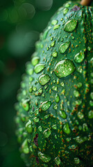 Green ripe avocado top close up view. Texture vegan healthy food background. Diet organic vegetable photo. AI Generative