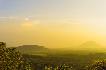 A bird's-eye view of the lush rainforests of northern Sri-Lanka.