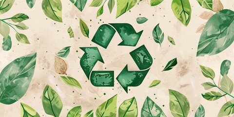 Wall Mural - Recycle symbol