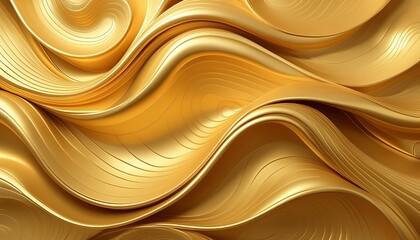 Poster - abstract 3d background with flowing liquid gold texture seamless golden texture generative ai