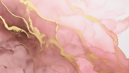 Wall Mural - soft pink gold marble pattern abstract smoke background