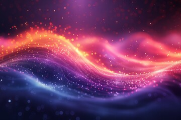 Wall Mural - this image features a cosmic-inspired wave pattern in red and purple hues, suggestive of movement an