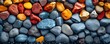 Vibrant Colored Beach Stones in K A Geological Masterpiece