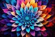 © SaroStock - Kaleidoscopic color explosions beautiful flowers leaves, multi color flowers in water color.