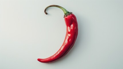 Poster - Chilli pepper photographed on white background