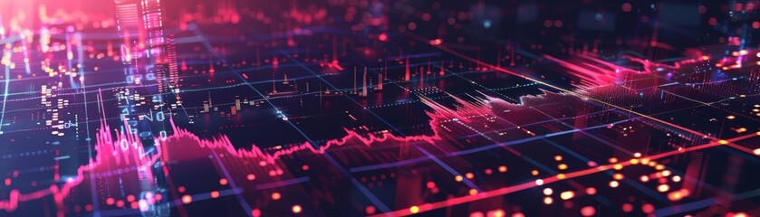 Chart flat design top view cryptocurrency markets theme animation Complementary Color Scheme