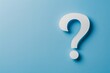 © Andrei - white question mark on a blue background. Place for text