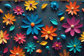 Wall Mural - abstract floral background