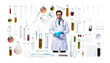 © akk png - pharma man tubes test doctor microbiology male scientist research analysis guy lab genes biology glass medical science chemistry laboratory worker development medicine specialist flasks men at work