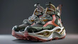 © alhaitham - Color photo of a high-fashion collaboration pair of sports shoes