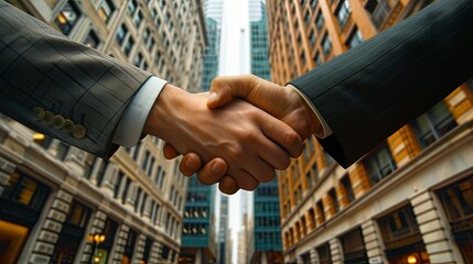 Business Handshake Collaboration in Workplace