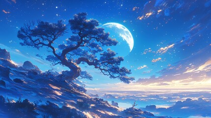 Wall Mural - Surreal 3d landscapes.