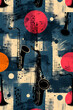 Abstract music poster theme. Creative design template. Business illustration. Graphic print.