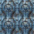 Futuristic Rustic Wall Texture with Blue Tones. Seamless Repeatable Background.