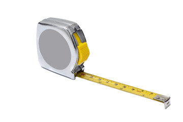 a ruler with a yellow tape measure is shown on a white background