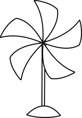 Wall Mural - pinwheel lamp kidcore lineart