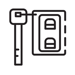 Poster - Car Keys Part Line Icon