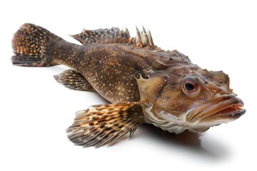 Canvas Print - Lingcod, fish, isolated on white