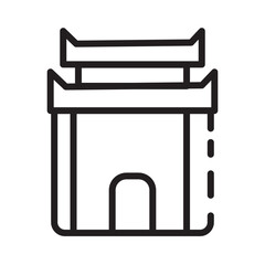 Wall Mural - Asia Building Culture Line Icon