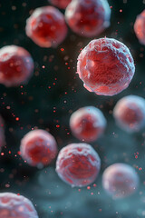 Poster - Cutting-Edge Stem Cell Research Unlocks Personalized Cancer Therapies with 3D Renderings in Cinematic Photographic Style