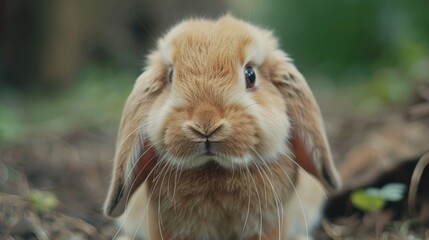 Poster - An adorable rabbit with floppy ears