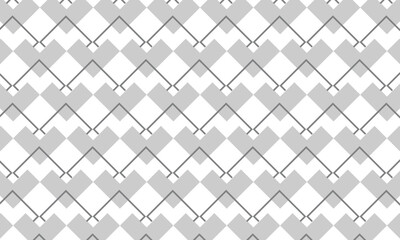 Wall Mural - abstract simple monochrome geometric grey heart pattern.