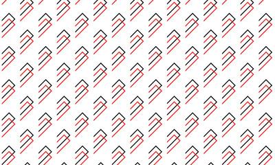 Wall Mural - abstract simple geometric red black line pattern.