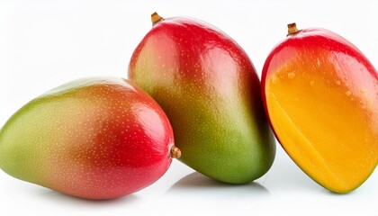 Wall Mural - Delicious mango fruits , isolated on white background