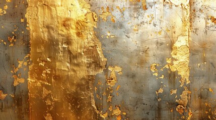 Wall Mural - Shiny golden texture of gold concrete wall background.