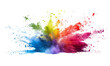 © Seentyr Str - Explosion splash of powder with with multicolor isolated on background, abstract splash of colored dust powder.