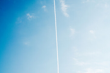 Wall Mural - royal rain in the sky.A straight line of clouds with the sky.