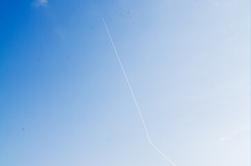 Wall Mural - royal rain in the sky.A straight line of clouds with the sky.