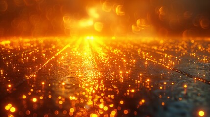 AI-Generated Close-Up of Solar Panel, Green Energy