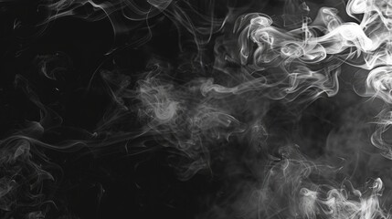 Poster - Black background covered in smoke