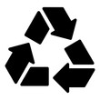 Recycle icon on white background