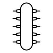 Micro chip thin line icon