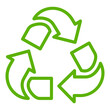 Recycle icon on white background