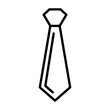 Tie icon isolated on white background