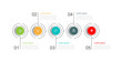 © Haris - Design template infographic vector element with 5 step line circle suitable for web presentation and business information