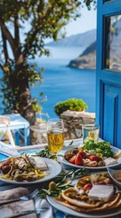 Wall Mural - food in greek restaurant