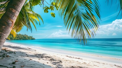 Beautiful beach and sea landscape background