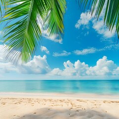 Beautiful beach and sea landscape background