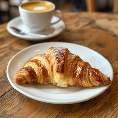 cappuccino with croissant