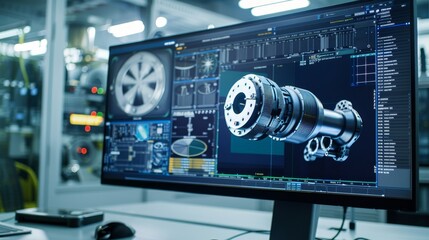 a mechanical engineering design software on a computer screen